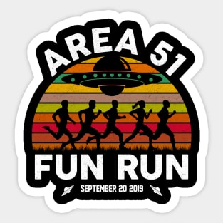 Area 51 Fun Run! Let's See Them Aliens! Sticker